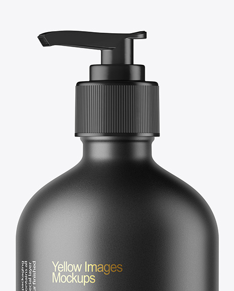 Matte Bottle with Pump Mockup