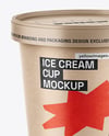 Kraft Paper Ice Cream Cup Mockup