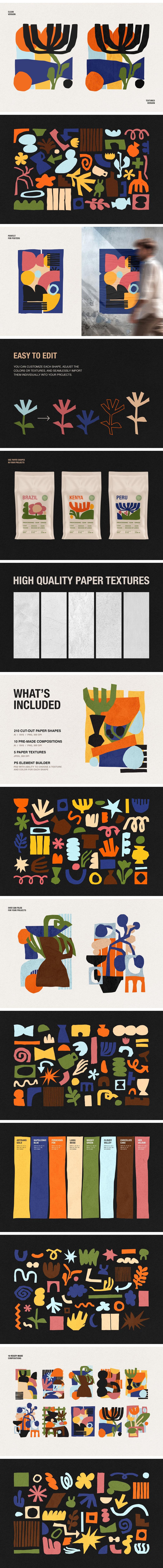 Paper Cut-Out Shapes Collection