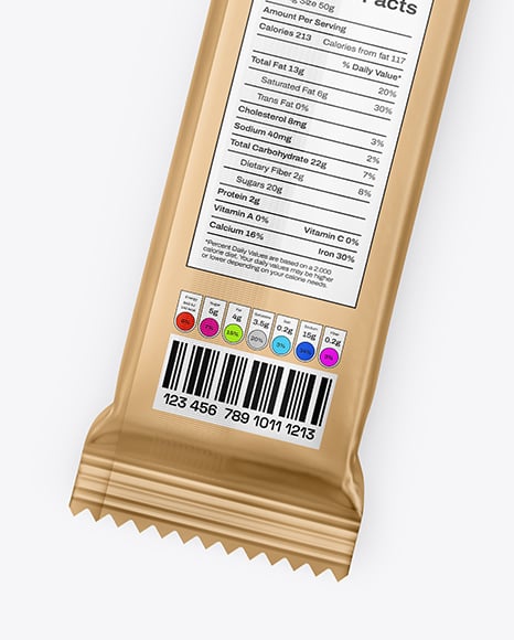 Two Matte Metallic Stick Sachets Mockup