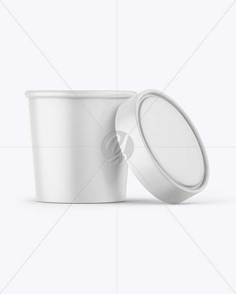 Matte Ice Cream Cup Mockup