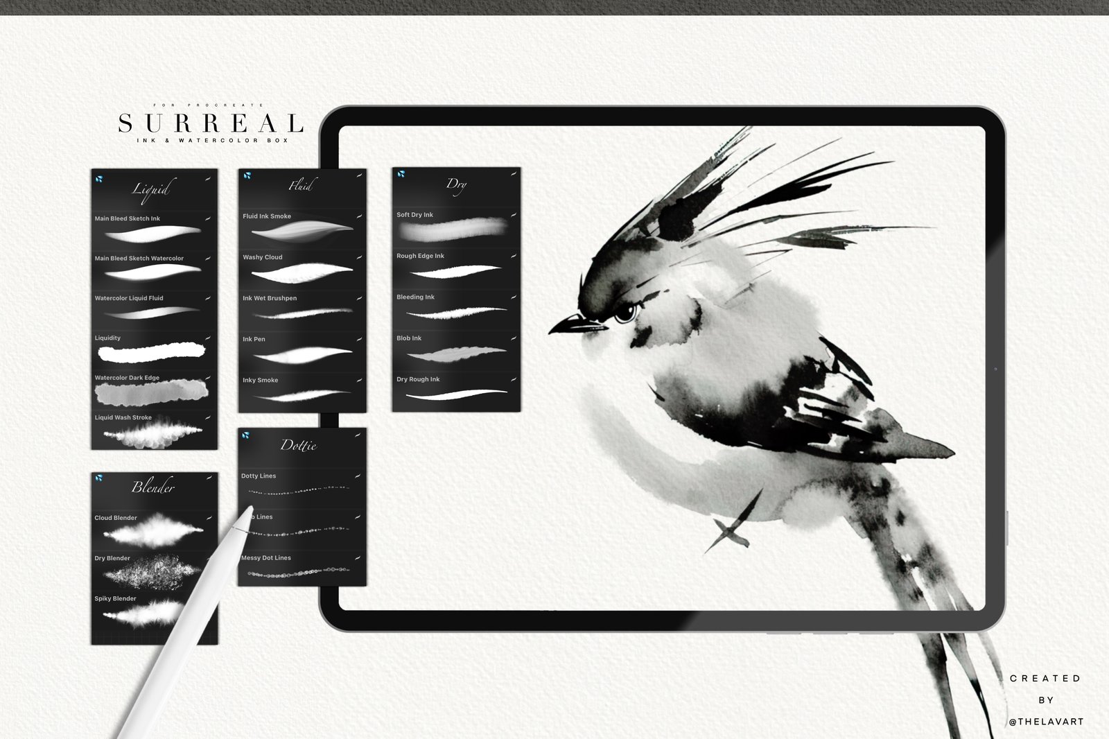 Surreal Ink &amp; Watercolor Kit for Procreate