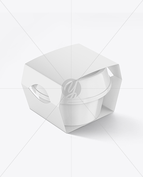 Glossy Plastic Container With Label Mockup