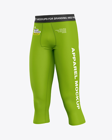3/4 Men's Leggings Mockup