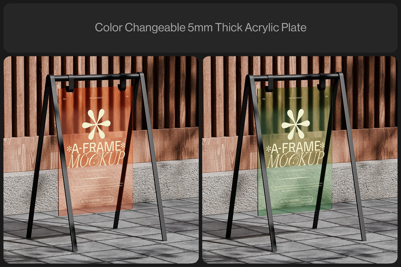 A-Frame Sidewalk Sign Mockup