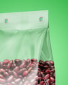 Transparent Package with Beans Mockup