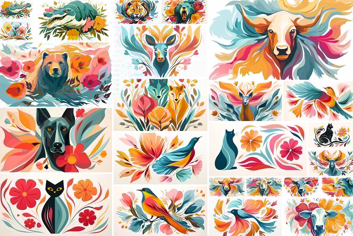 Animals - 70 illustrations