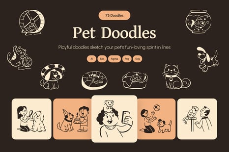 Pet Icon Art Set - Dogs
