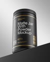 Matte Jar With Powder Mockup