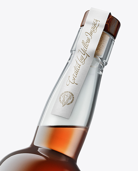 Tall Cognac Bottle Mockup