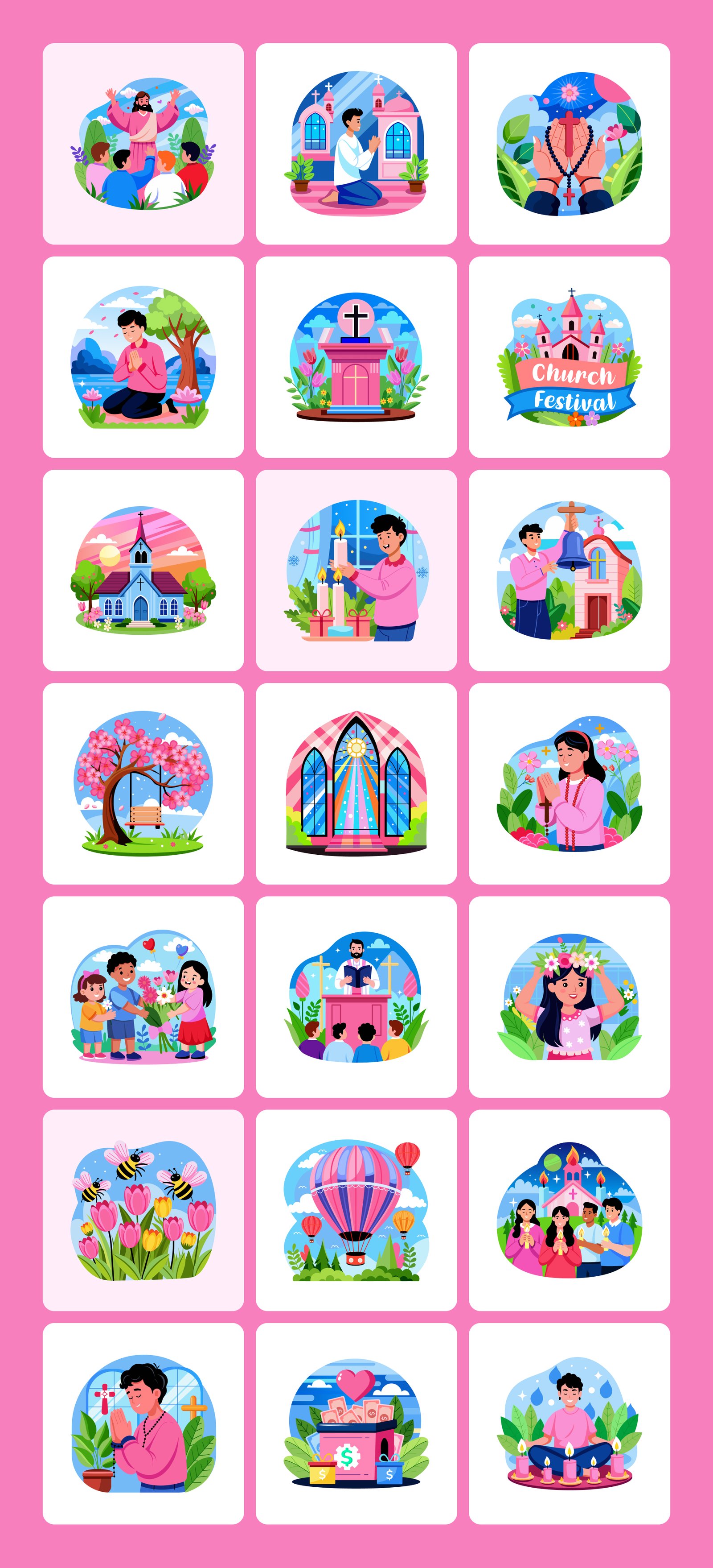 Easter Illustrations Bundle