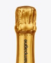 Clear Glass Red Champagne Bottle Mockup