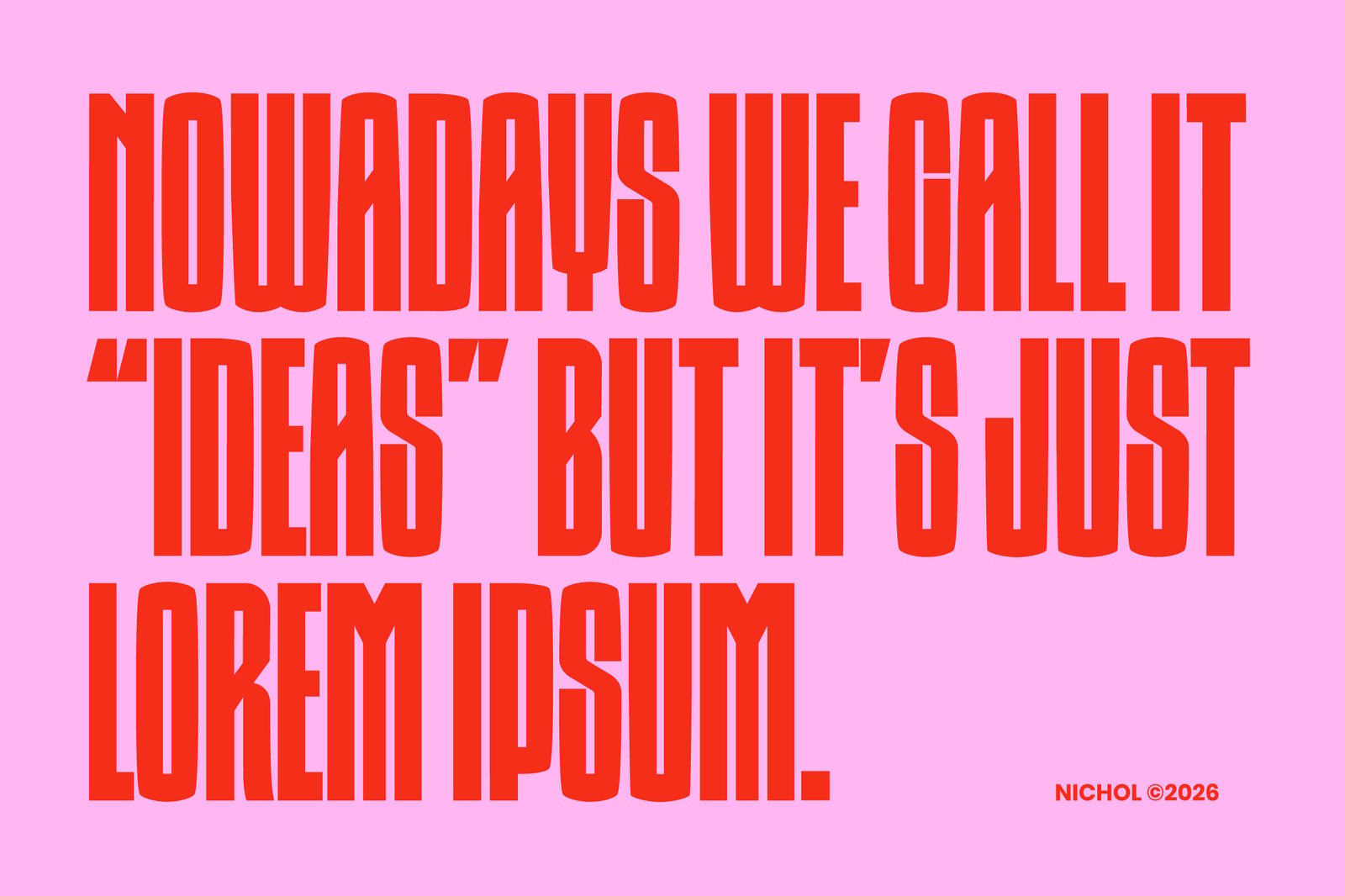Nichol - Condensed Font