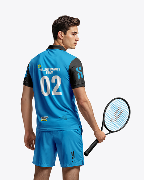Man Wearing Tennis Uniform Mockup - PSD Mockups