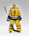 Man Wearing Ice Hockey Goalkeeper Kit Mockup