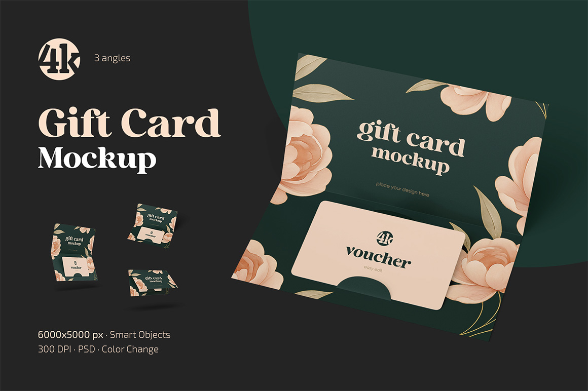 Gift Card Mockup Set