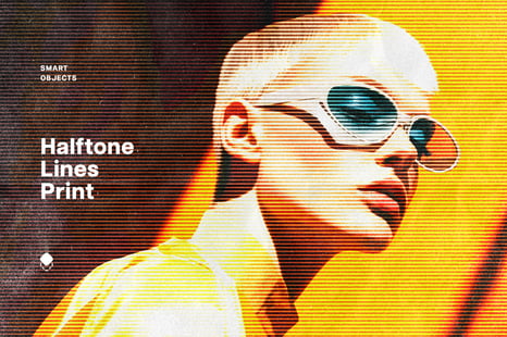 Vintage Halftone Lines Effect - Creative Store