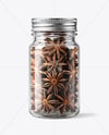 Glass Jar with Star Anise Mockup