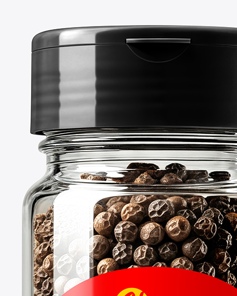 Spice Jar with Whole Black Pepper Mockup