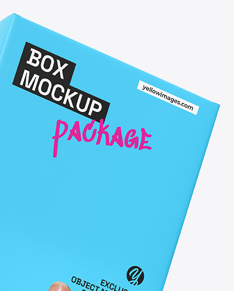 Paper Box in Hand Mockup