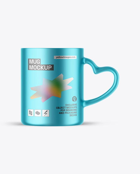 Matte Metallic Mug Mockup - Mockup caneca