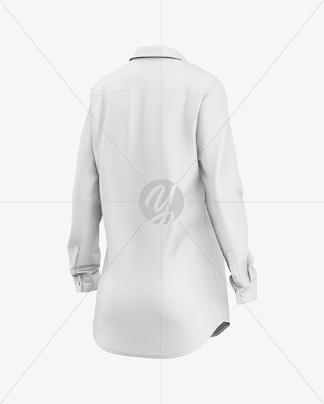Women's Long Sleeve Shirt Mockup - Back View