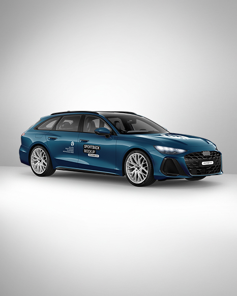 Sportback Car Mockup - Half Side View