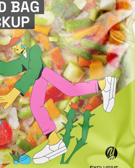 Frozen Vegetables Pack Mockup