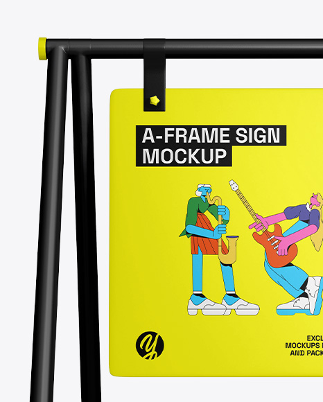 A-Frame Sign Mockup - Front View