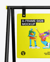 A-Frame Sign Mockup - Front View