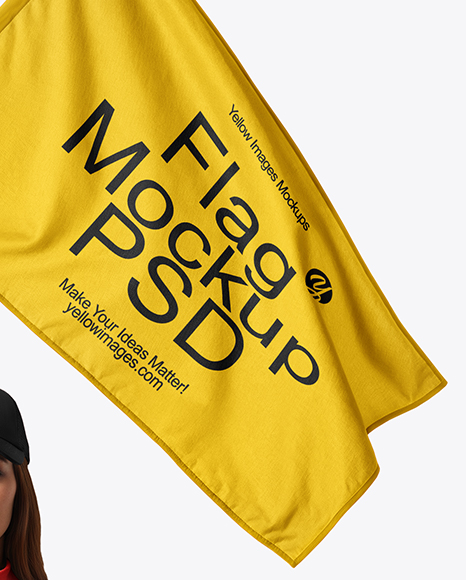 Woman Wearing Bodysuit with Flag Mockup