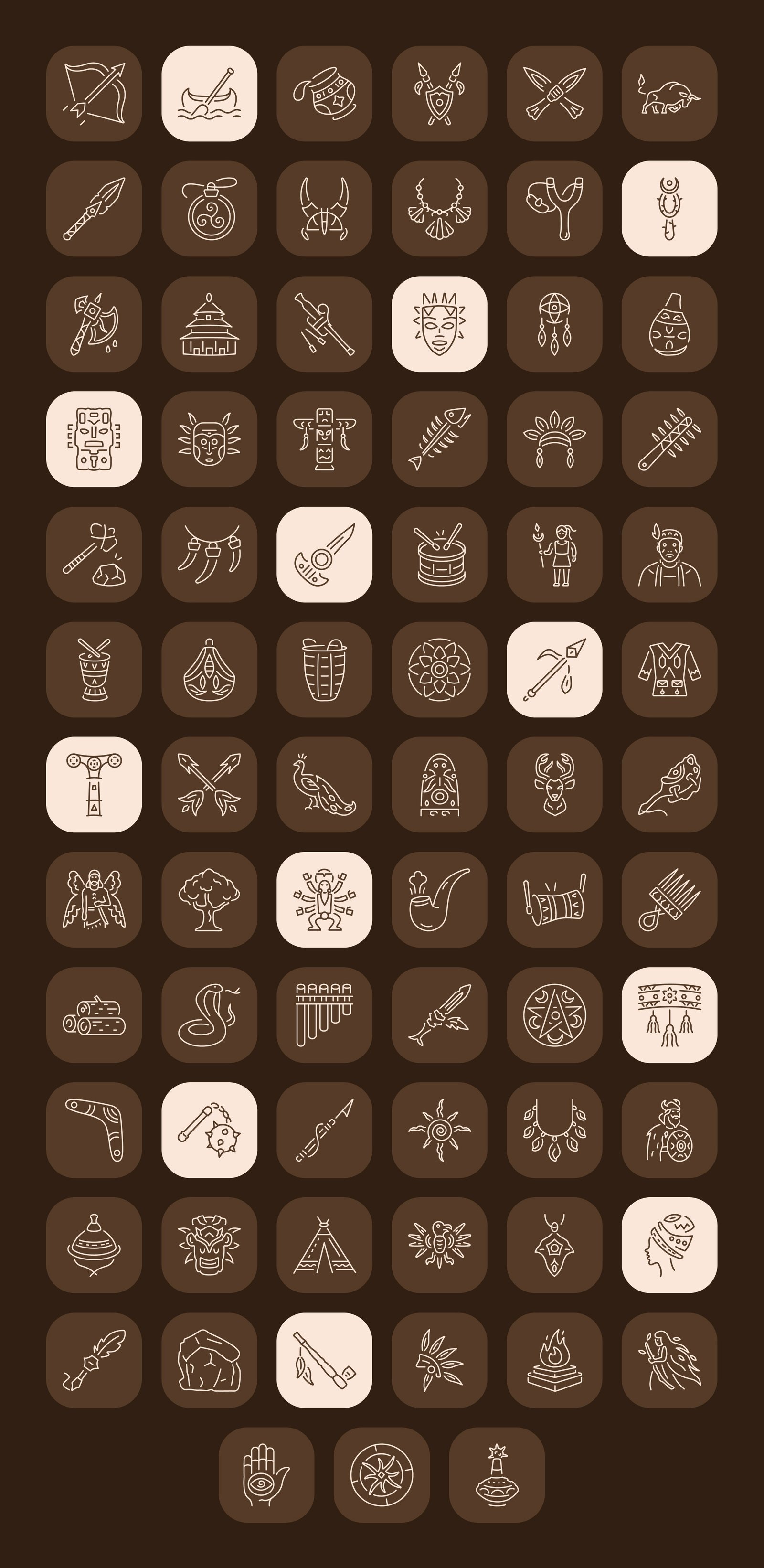 Tribal Art Icon Set