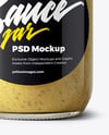 Glass Jar with Dijon Mustard Mockup