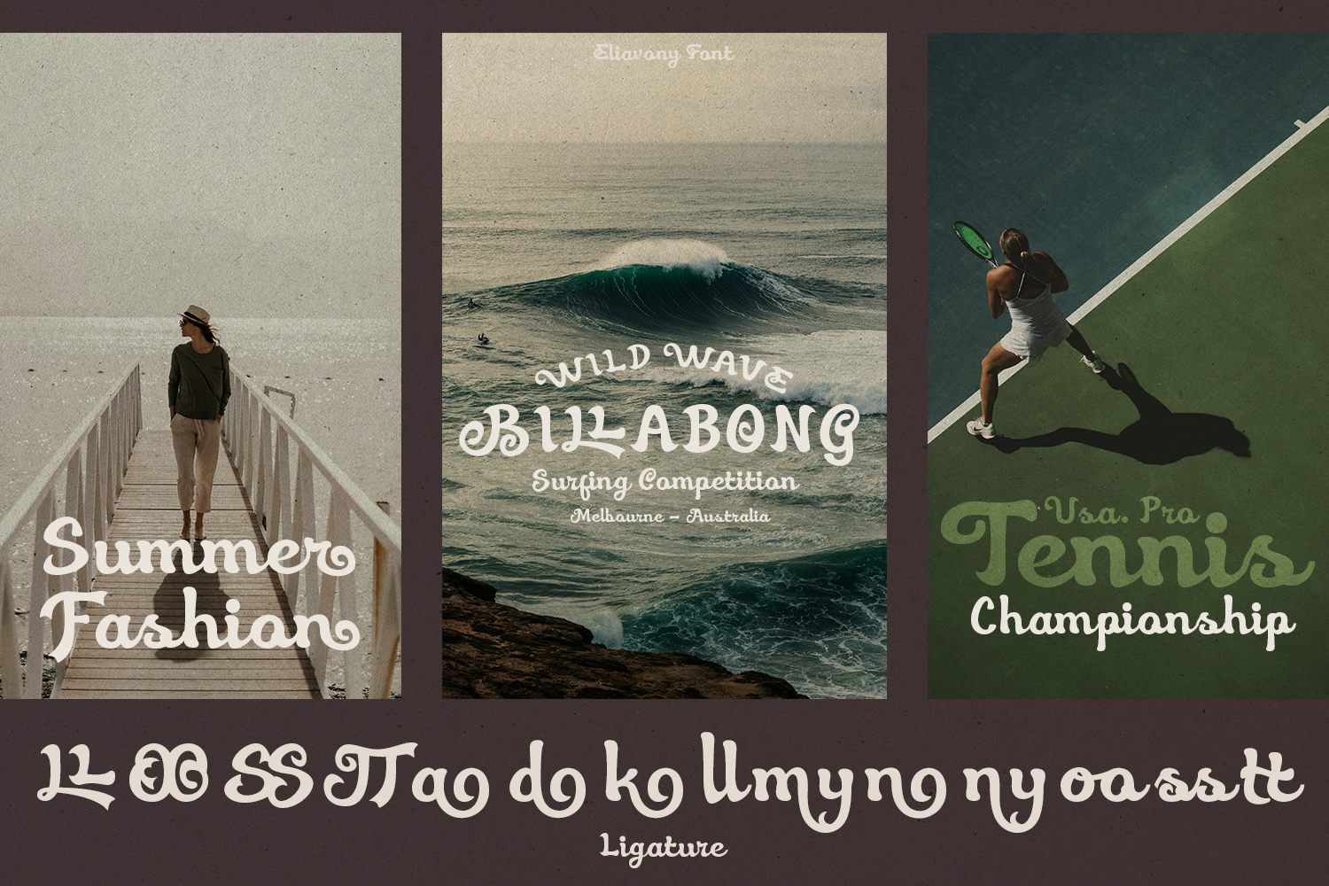 Eliavony Retro Script Font