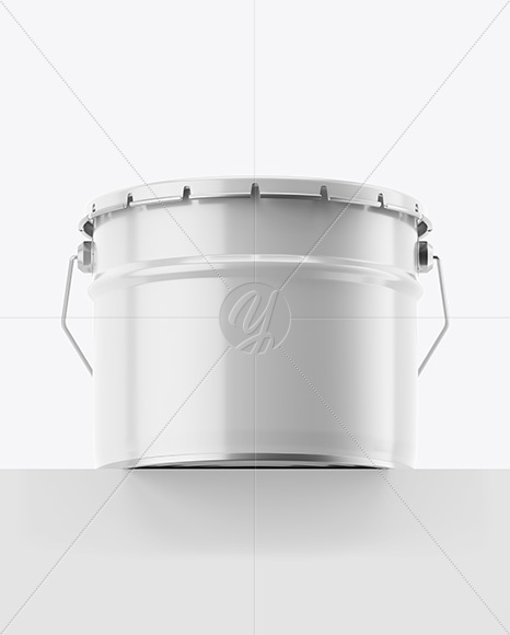 Glossy Tin Can w/ Metallic Handle Mockup