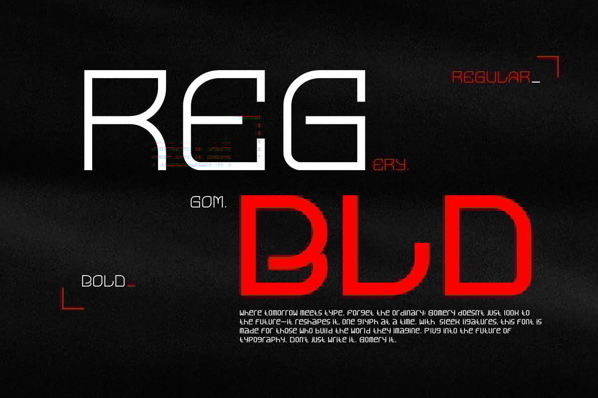 Gomery - Modern Futuristic Display Font