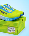 Running Shoes on Shoe Box Mockup