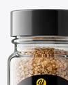 Clear Glass Jar with Smoked Sea Salt Mockup