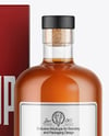 Whiskey Bottle with Box Mockup