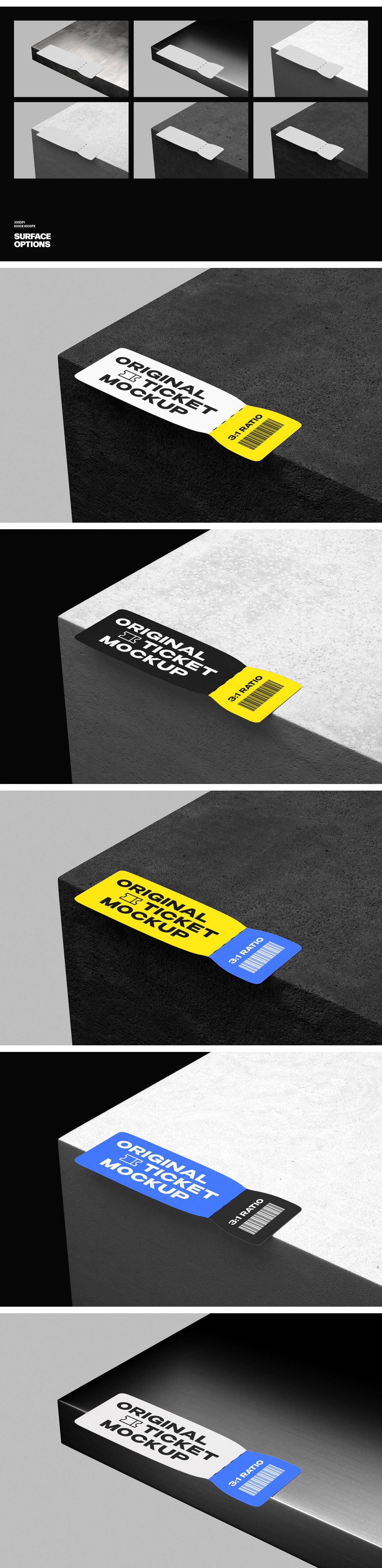 Minimalist Ticket Mockup