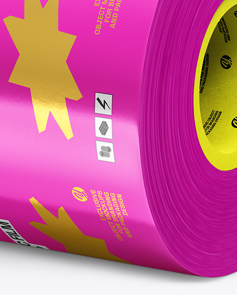 Metallic Film Roll Mockup