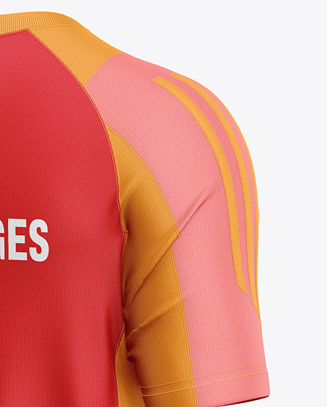 Training Short Sleeve Kit Mockup - Back Half Side View
