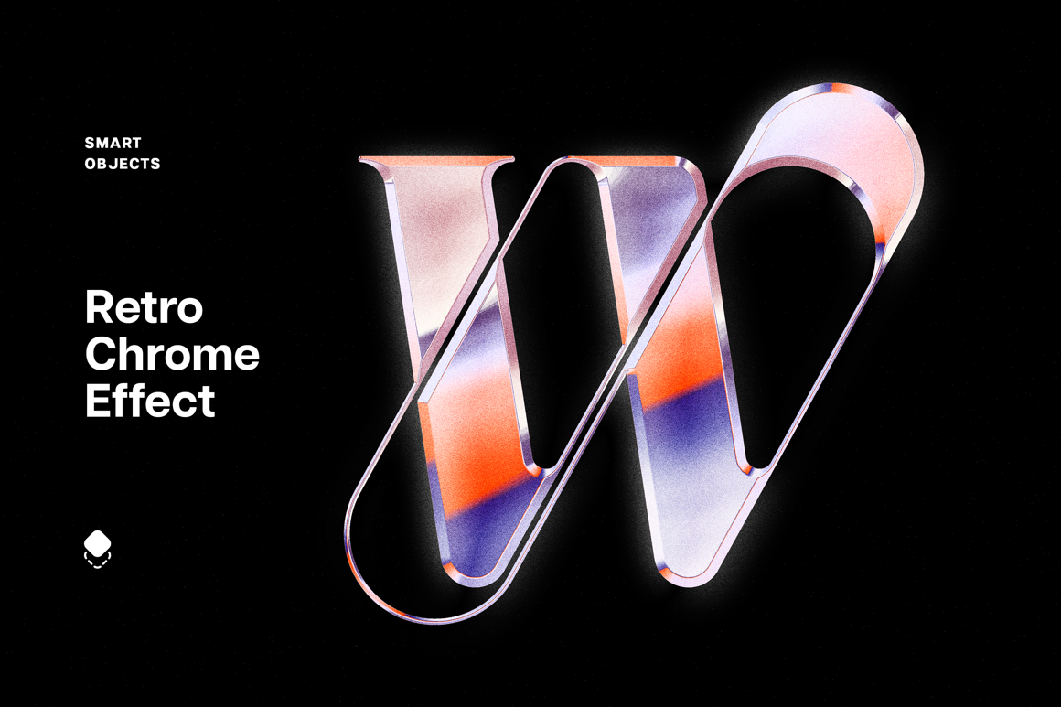Retro Chrome Logo Effect