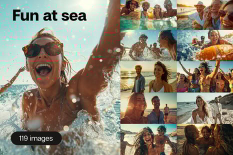 Fun at sea - Stock Photos
