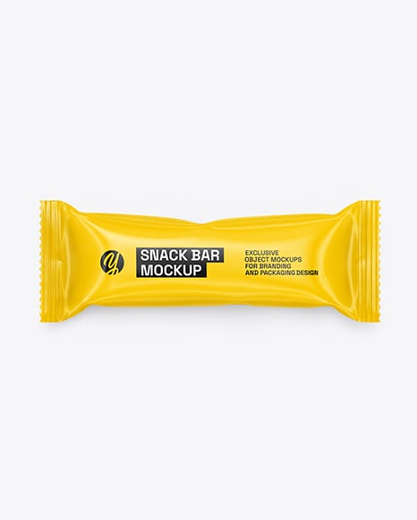 Glossy Snack Package Mockup - Glossy+Bread+Package+Mockup+In+Packaging+Mockups+On+Yellow+Images