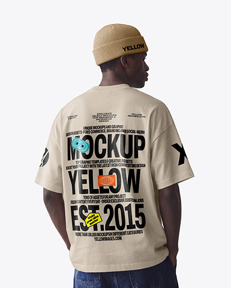 Afro-American Man Wearing T-Shirt Mockup