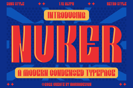 Nuker - A Modern Condensed Display Font - Condensed font