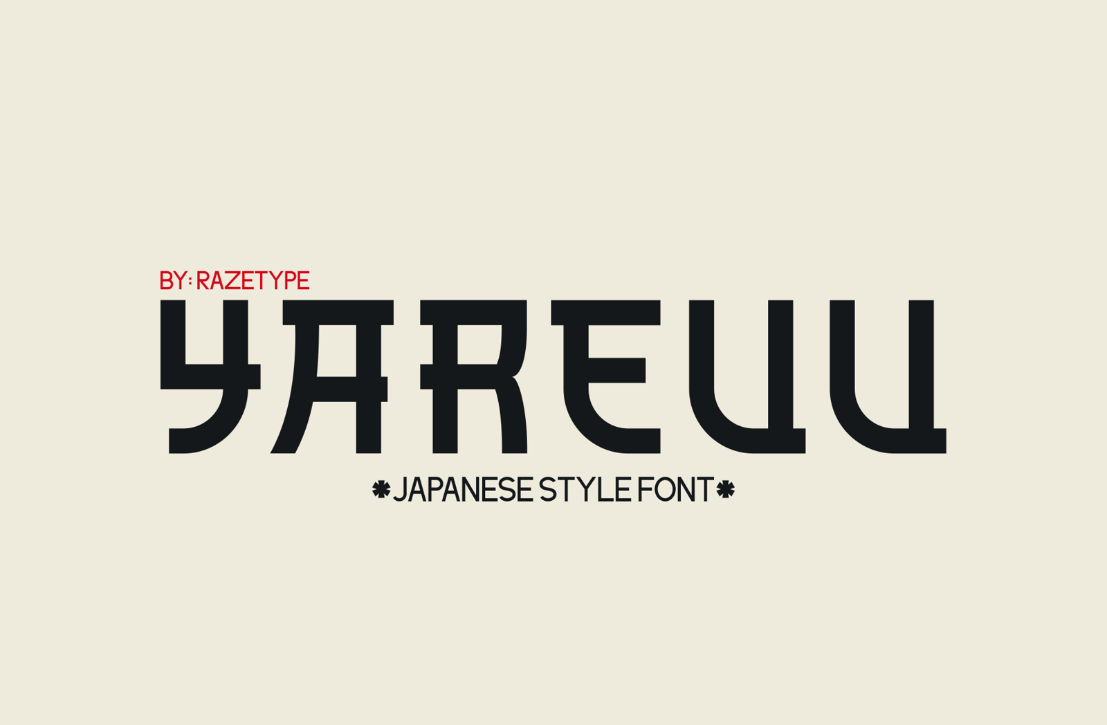Yareuu - Japanese Font