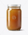 Glass Jar with Beef Bone Broth Mockup