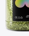 Square Plastic Jar with Parsley Flakes Mockup